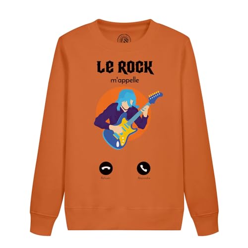 Sweatshirt enfant rock pull musique passion vêtement coton manches longues
