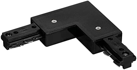 LEONLITE H Track L Connector, H Type Single Circuit 3-Wire-1 Track Lighting Kit, UL Listed, Flame Retardant Material, for H Track System, Black