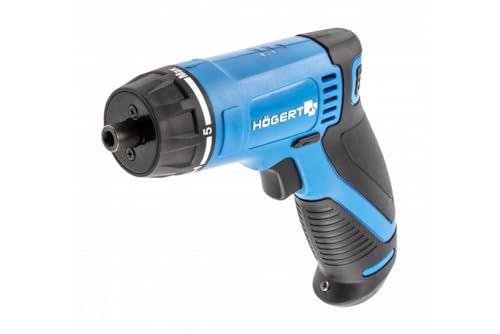 HÖGERT TECHNIK Cordless Screwdriver 7.2V with Li-Ion Battery 1.5Ah, 10 Nm Torque, LED Work Light, Compact Electric Screwdriver with Charger and Carry Case for DIY and Professional Use