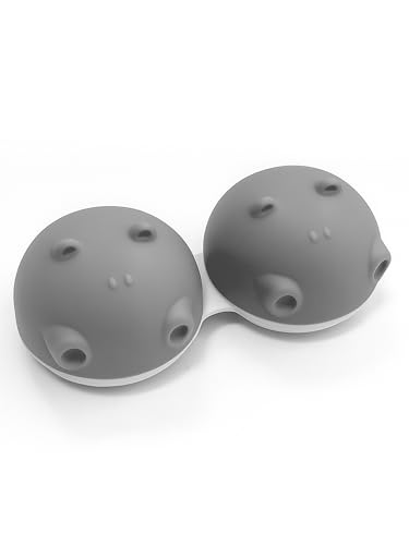 SPORTS WORLD VISION New 1 Pieces Hippo Fun Cute Animal Grey Contact Lens Cases, Lightweight, Portable and Distinctive Design, Cute and Fun Travel Contact Lens Storage/Soaking Case