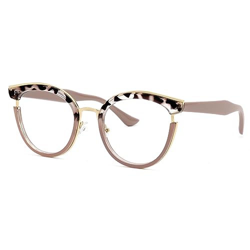 Image of Zeelool Classic Cat Eye Blue Light Blocking Glasses for Women ZJGT414068-02 Pink-tortoise
