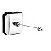 BESy Self Adhesive (Drill Free) Stainless Steel Retractable and Adjustable Clothesline Reel Indoor/Outdoor Dryer Clothesline Tightener,Polished Chrome finish,Square Style
