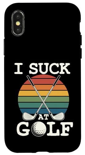 I Suck At Golf Joke ʔSt s Ȓj St X}zP[X iPhone X/XS p