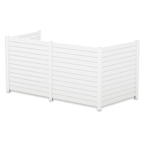 Kozyard Ground Mounting Kit for 4-Panel Privacy Screens – Perfect for Securing to Concrete – Helps Hide Clutter and Keep Your Outdoor Space Neat – Fits Both White & Black Panels