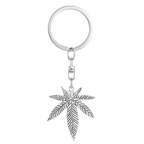 Bijoux métal et porte-clés de voiture au design feuille ciselée