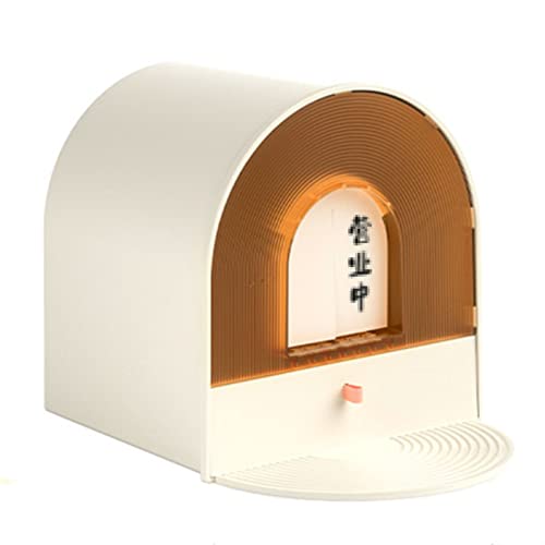 猫用トイレ本体 フロントエントリーの猫用トイレ砂トレイ 引き出しパン付き 臭いやゴミがこぼれません ペットトイレ(White)