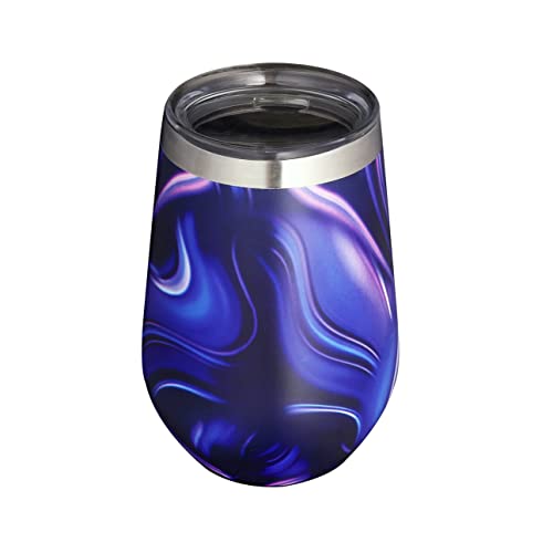 Jielinger Stainless Steel Tumbler With Lid And Gift Box - Wine Tumbler Double Wall Vacuum Insulated Travel Tumbler Cup For Coffee, Wine, Cocktails, Ice Cream (14 Oz, Flowing Lights) #TOP24