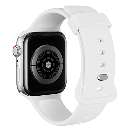 Ya en manzanajugosa.com: AOTUAO Correa Compatible con Apple Watch Correa 45mm 44mm 42mm para Mujeres Hombres, Deportivas de Silicona Correa de Repuest para iWatch SE Series 9 8 7 6 5 4 3 2 1, Blanco