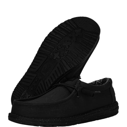 Image of HEYDUDE Men's Wally Stretch Canvas Loafers | Lightweight Slip On Shoes | Casual Walking, Travel & Everyday Style
