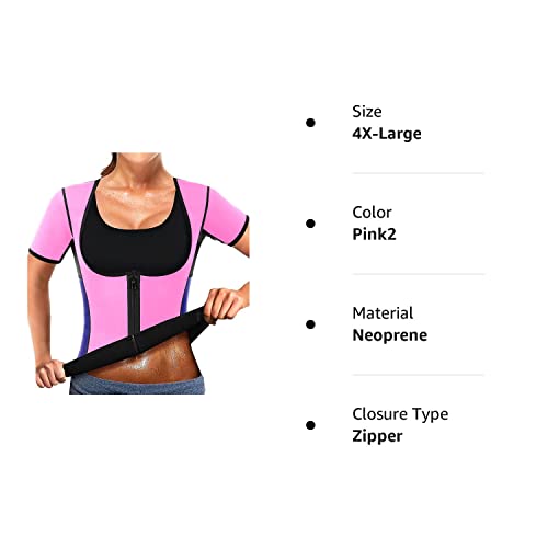 Nonecho Women Sauna Sweat Suit Sleeve Spa Cami Hot Neoprene Slimming Workout Vest Body Shaper Waist Trainer Top #TOP7