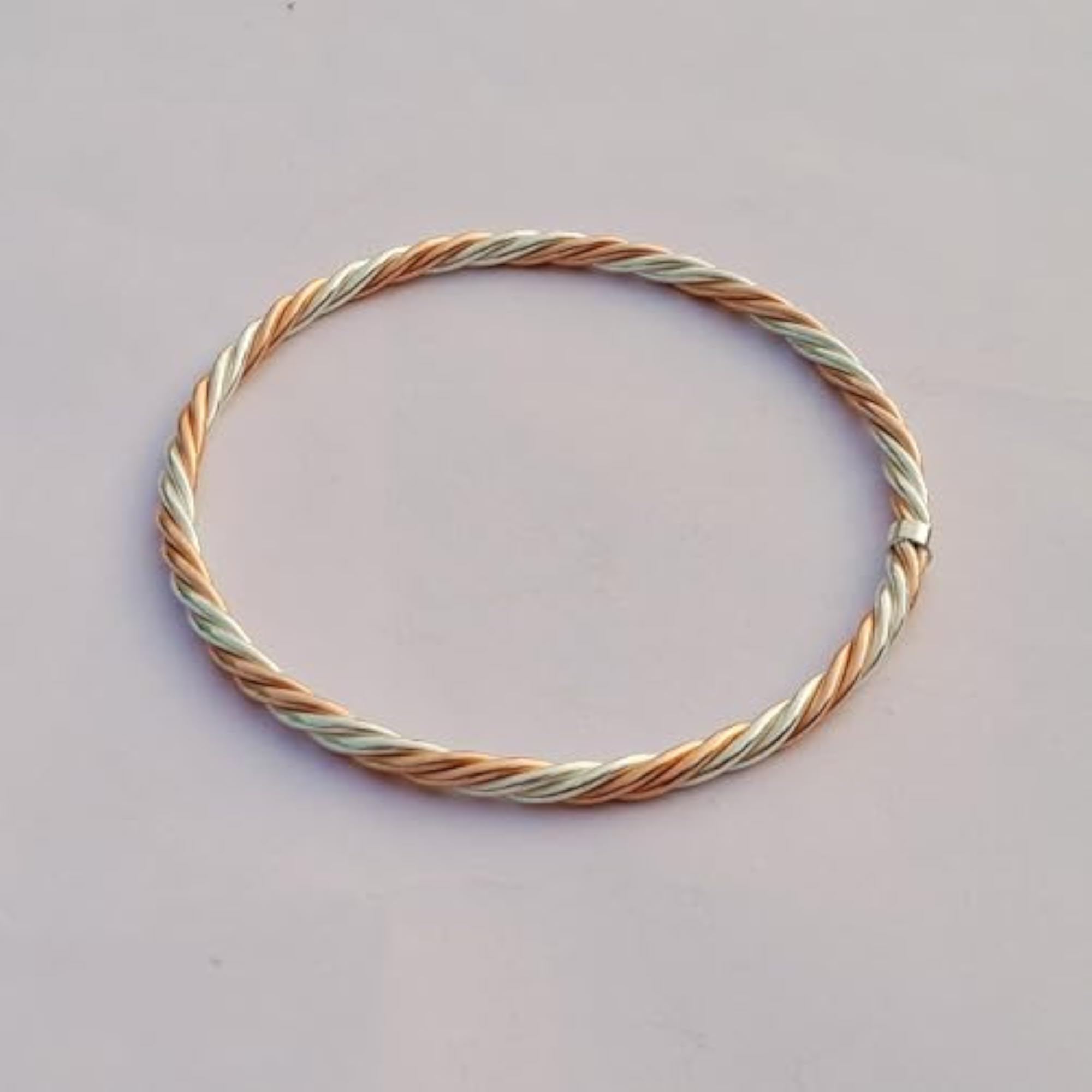 Traditional 925 Sterling Silver & Copper Kada Bangle for Women
