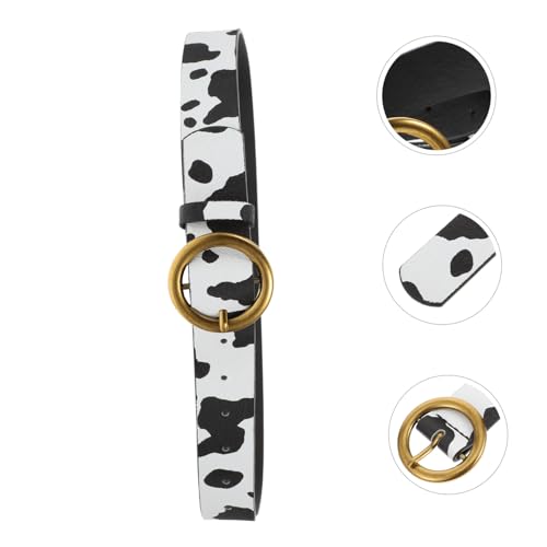 Fashionable Cow Print Pin Buckle Waist Belt for Women Imitation Leather Ladies Waistband Casual Belt Accessory for Jeans and Dresses3