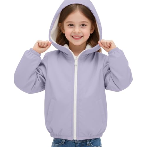 Toddler Rain Jacket Boys Girls Lightweight Waterproof Raincoat with Pockets Youth Zip Up Windbreaker Hooded Outwear2
