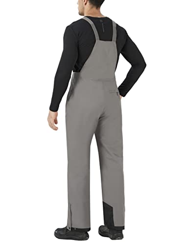 Wulful Mens Insulated Snow Bibs Waterproof Winter Ski Pants Snowboarding Overalls Dark Grey #TOP1