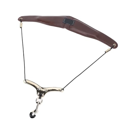 Alomejor Saxophone Neck Strap, Adjustable Leather Padded Strap with Metal Hook and Rotating Adjuster, for Alto Tenor Soprano Sax Bass Clarinet and Oboe