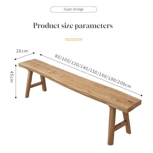 Asiento estrecho de madera maciza para solucionar la falta de espacio en comedor 4