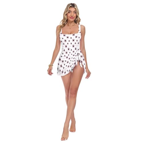 Robe de bain amincissante pour femme Crabe rose silhouette sculptée en vacances