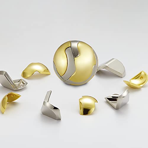 3D Round Three-Dimensional Brain Teasers Metal Puzzles, Mind Puzzles for Adults Hand Smart Gifts for Boy and Girls - Thumbnail 3