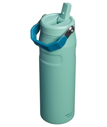 Image of Stanley IceFlow Flip Straw 2.0 Water Bottle 24 OZ | Built-In Straw with Larger Opening | Lightweight & Leak-Resistant | Insulated Stainless Steel | BPA-Free | Spring Green