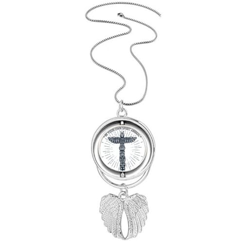 Collier hibou ailes d'ange Égypte antique pendentif ethnique vintage pour femme
