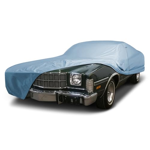 iCarCover Premium Car Cover for 1972-1973 Ford Gran Torino 2-Door Heavy Duty Waterproof All-Weather Automobiles Custom Fit Indoor Outdoor UV Snow Protection Covers with Straps and Bag