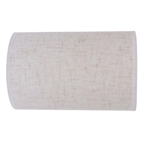 Ipetboom Pantalla de Tela para Lámpara E27 Cubierta para Lámpara de Mesa y Pie de Araña Color Lino Redondo Diseño Sencillo para Dormitorio y Sala de Estar