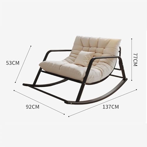 Patio Leisure Rocking Chairs，Outdoor Patio Rocking Chair, Rocker Chairs with Padded Cushion, Indoor & Outdoor, Rocker Recliner Chair for Living Room, Nursery Room, Front Porch, Garden, Backy