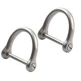 [ideamall] キーリング チタン Dリング カラビナ 鍵 車 バイク キーホルダー 2個入 (艶消し)