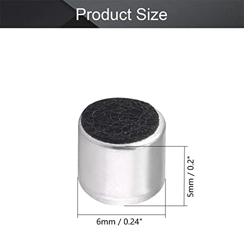 Fielect 10Pcs 6050L-60DB Electret Microphone Pickup 6mm x 5mm Cylindrical Condenser MIC with Solder Joint