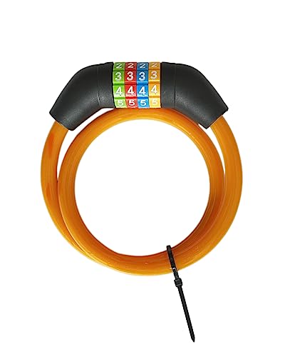 GLUN® Heavy Duty Number Combination Multipurpose Lock Anti-Theft, Steel Cable Safety Lock with for Bike, Bicycle & Cycle Orange (B0C7LLG7YS) Amazon Price History, Amazon Price Tracker