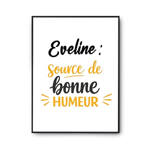 Poster Eveline Otshirt affiche humour pour cadeau anniversaire original