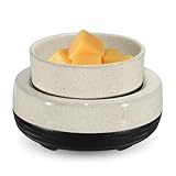 copinpin Wax Melts Warmer, Ceramic Candle Melter Melting Wax 3-in-1 Oil Burner Electric Fits Yankee Large Jar, Scented Candle Holder for Home Decor Gifts for Mom Grandma Women Girls