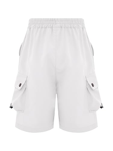FEESHOW Kids Boys Pull On Quick-Dry Lightweight Cargo Shorts Outdoor Gym Sports Running Hiking Shorts with Pockets4