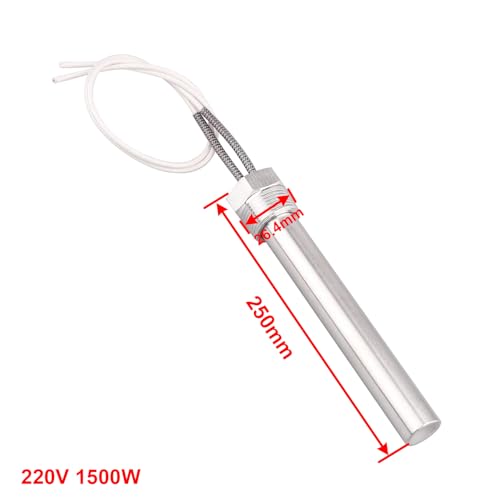 AIICIOO AC 220V 1500W Heizpatrone Heizelement Eintauchen Heizung 3/4 Zoll Flansch Edelstahl Elektrische Heizung