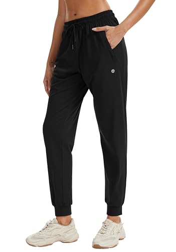 Women's Joggers Pants with Zipper Pockets Tapered Athletic Running Sweatpants for Women Yoga Golf Lounge