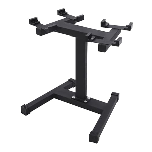 Support d'haltères à 4 étages pour kettlebells et tapis de yoga sur roulettes