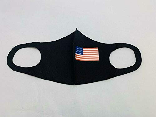 [5-Pack] - Unisex Single Layer Reusable and Washable Polyester Face Mask - American Flag Printed | Comfortable and Breathable Face Covering with Stretchy Ear Loops | Single USA Flag - Thumbnail 4