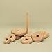Free Shipping Natural Handmade Educational Rings, PY52 Wooden Stacking Stacker Pyramid Montessori and Waldorf Inspired Lotes Toys Baby Gift with 7 Parts