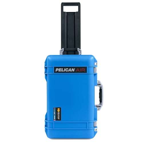 Image of Electric Blue Pelican 1535 Air Carry-on Case - Comes empty - Silver Handles & Latches.