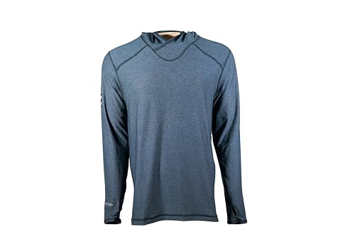 Dragonwear Men's FR Shirt with Hood Lightweight 6oz Inherently Flame Resistant Long Sleeve Base Layer UPF50+ CAT2 NFPA70E2