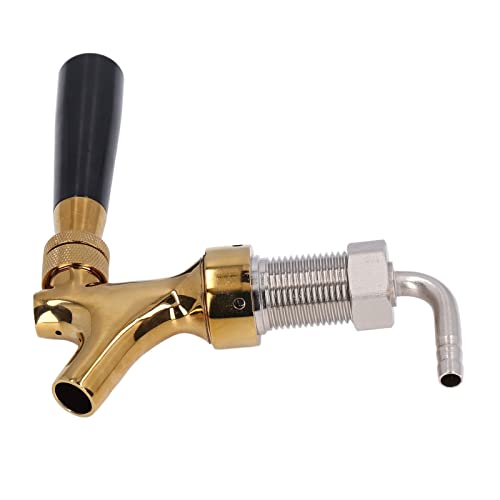 Image of 1Pcs Stainless Steel Brass Beer Faucet Tap with Adjustable Flow - for Home Brew, Bars, Restaurants, Compatible with 9 /12 Caliber Kegs, Durable Draft Beer Dispenser