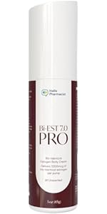 Bioidentical Bi-EST PRO 7.0 (Max Professional Strength 7mg Per Pump) Estrogen Menopause Relief Cr...