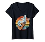 retro vintage Dove Playing Guitar Musician Music