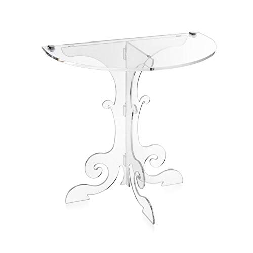 iPLEX - Anfitrione Comodino Consolle da Muro Design fine '700 in plexiglass Trasparente Dim. 50,5x50x30 cm Made in Italy