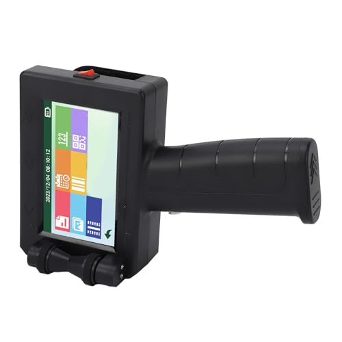 Handheld Inkjet Printer Portable Inkjet Printer Gun 4.3 Inch HD Touchscreen Efficient Printing On Wood, Fabric, Plastic, Leather, and More