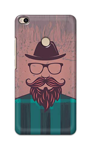 Image of PRINTFIDAA Man Icon with Beard Shirt Hipster Printed Designer Hard Case for Mi Max 2 (6.44 inch) Back Cover -(e) RPM1001