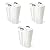 Gracious Living Easy Carry Flex Hamper, Large 87.5 Liter Lightweight Plastic Ventilated Laundry Basket Clothes Bin with Handles, White 3 Pack