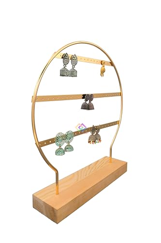 Image of Jewelry Earring Round Metal Stand Tree Shape Organizer Fro Earring Jumkas