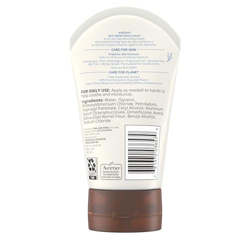 Aveeno Skin Relief Intense Moisture Hand Cream, Fragrance-Free, 3.5 oz - image 7