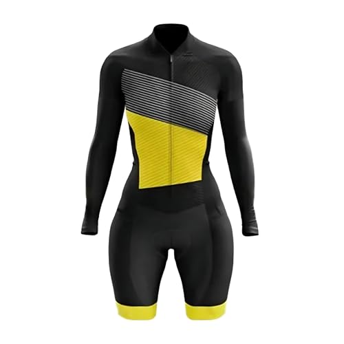 Combinaison de cyclisme manches longues femme pour éliminer les frottements sur selle